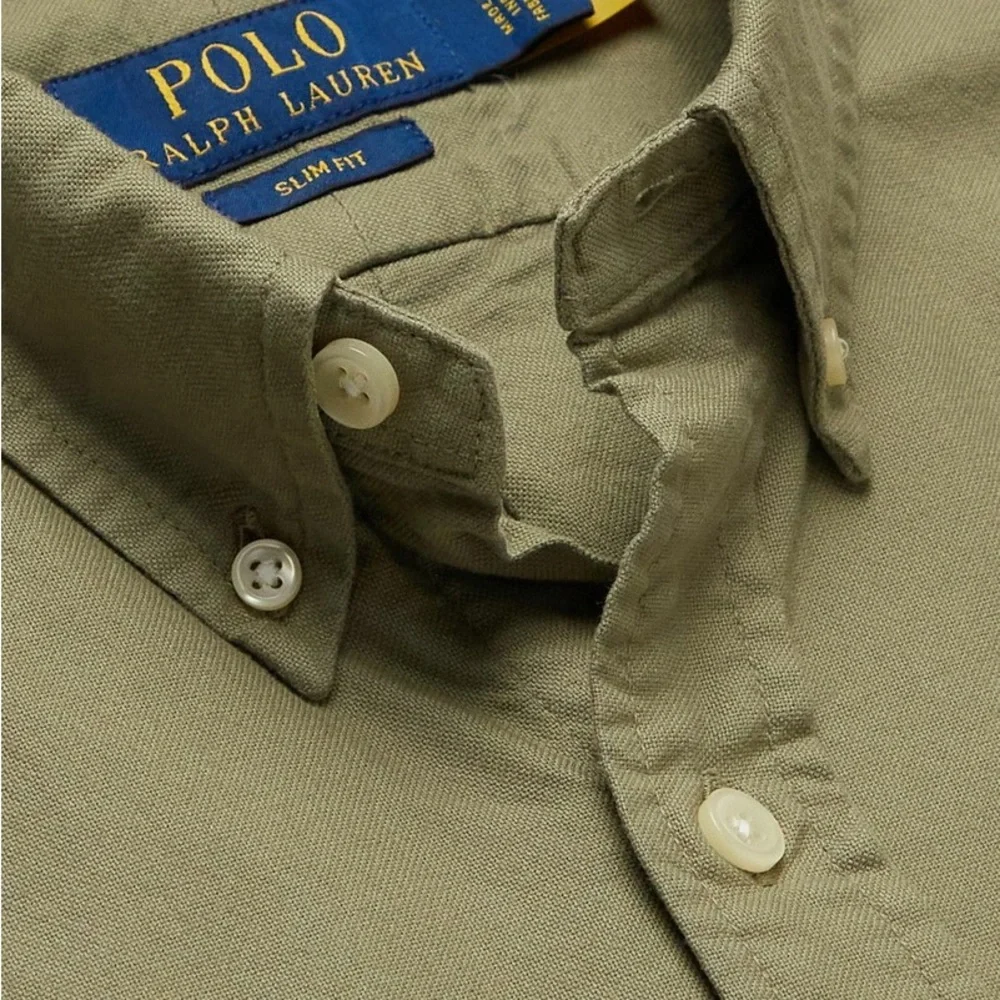 Polo by Ralph Lauren Olive Green Casual Button Down Shirt